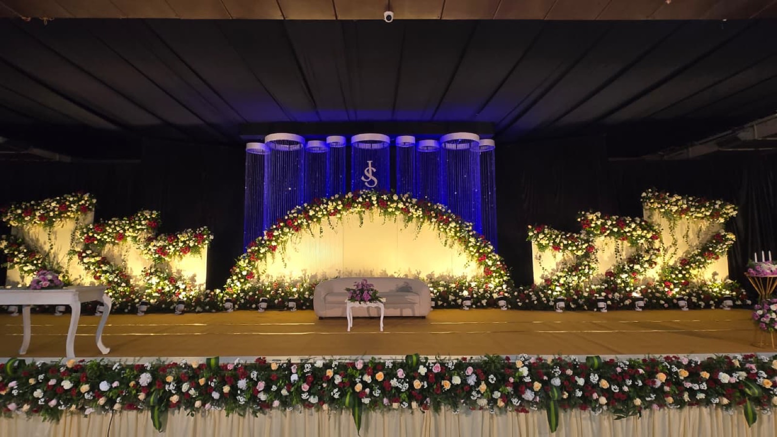 Corporate stage with LED lighting