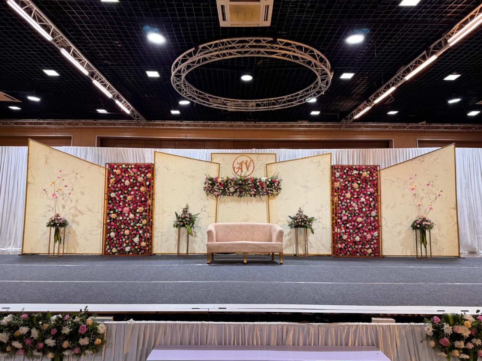 Convention hall stage with professional rigging