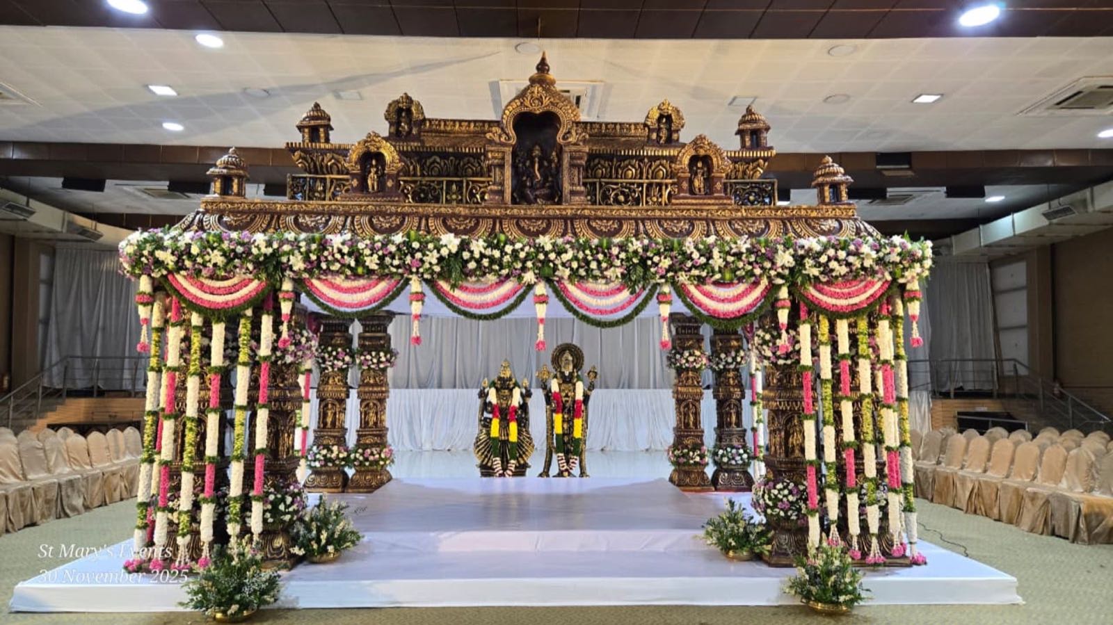 Traditional temple-style mandap